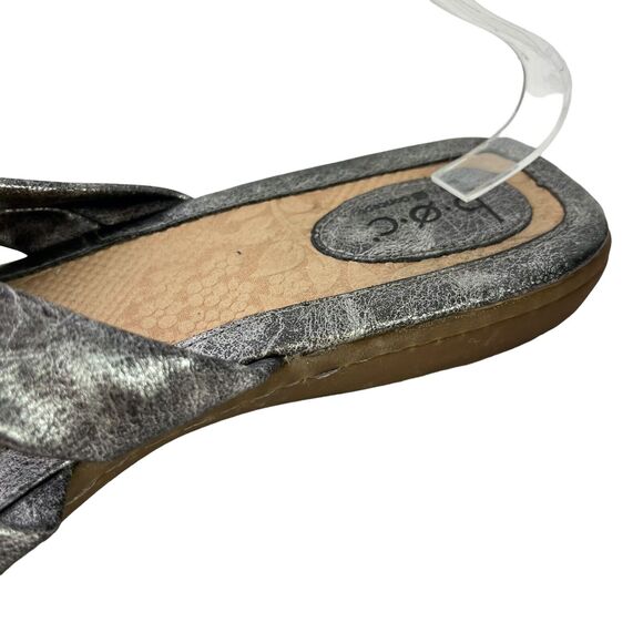 Boc Born Concept Silver Metallic Thongs Slides Sandals Flats Slip On Shoes sz 11 - Picture 10 of 16